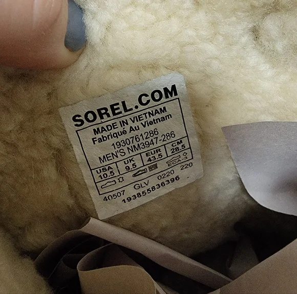 Sorel Kezar Waterproof Leather- Suede Tall Storm Sherpa Lined Laceup Boots Tan - Picture 8 of 8